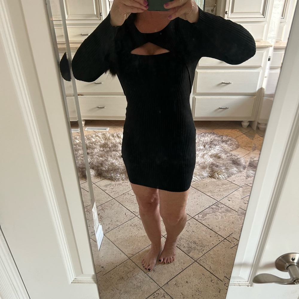Love @ First Sight ribbed mini dress